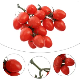 Party Decoration Simulated Fruit Skewers Foam Fake Props Grape Tomatoes Lifelike Artificial Cherry Model Plastic Faux Decor Dinner