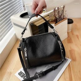 Evening Bags 2024 Genuine Leather Handbag Designers Women Messenger Females Bucket Bag Crossbody Shoulder Handbags Bolsa