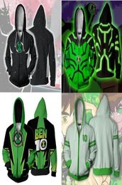 Men039s Hoodies Sweatshirts Ben10 Alien Force Hoodie Upgrade X Diamond Head Heatblast Cosplay Costume 3D Printing Casual Zipp1321576