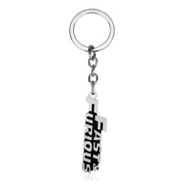Keychains The Fast And Furious Letters Pendants Key Chain Simple Keyrings Car Holder Trinket Movie Jewellery 253y