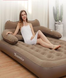 Double Person Use Comfortable Type Air Bed Mattress Portable Outdoor Used By Lazy People Inflatable Mat Air Bed With Backrest2718961