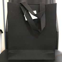 Storage Case winter Felt Case Vintage Style Shopping Bag black thick handbag cosmetic case 204V