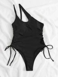Women's Swimwear Push Up Swimsuit Swimwear Solid Bathing Suits Summer Beachwear Micro Bikini Set Woman 2024 New One Shoulder Bikini Women z240528 z240528