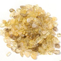 Loose Gemstones Natural Yellow Crystal For Home Office El Garden Decor Stone Handmade Jewellery Making Diy Accessories Drop Delivery Dh0Io