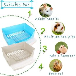 Large Rabbit Toilet Box Trainer Potty Corner Tray Litter with Drawer Pet Pan For Adult Hamster Guinea Pig Ferret Galesaur Bunny