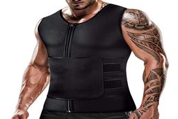 Men Sweat Vest Neoprene Sauna Suit Waist Trainer Belly Control Zipper Body Shaper with Adjustable Workout Tank Top Abdomen5412865