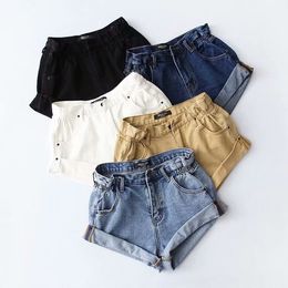 Women Designer Letters Jeans Short Young Girl Sex high waist Hot Pants Casual Summer High Street Denim Fashion sexy Loose wide leg flanging Style Short Pant