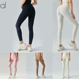 AL-0036 Kobiety Yoga Spodnie Push Ups Fitness Leggingi Miękkie wysoką talię biodra Elastyczne spodnie sportowe T-line z logo