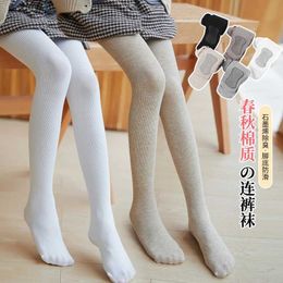Kids Socks New Fashion Graphene Foot Massage Pantyhose Spring Autumn Anti-pilling Baby Kids Tights Cotton Warm Child Girls Striped Leggings Y240528