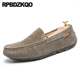 Casual Shoes Driving 2024 Summer Breathable Men Loafers Moccasins Fashion Spring Hollow Out Slip On Suede Comfort Soft Designer