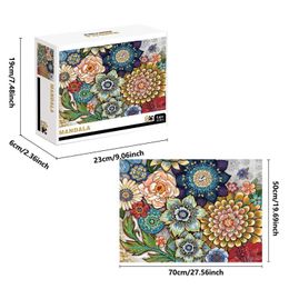 Puzzles 1000 Pieces Mandala Jigs Puzzle Home Decor Adults Puzzle Games Family Fun Floor Puzzles Educational Toys for Kids