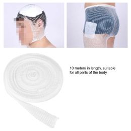 10M/Roll Elastic Net Wound Dressing Bandage Stretchable Medical Nursing Emergency Aid Gauze for Head Elbow Ankle Knee Injuries