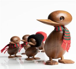DuckDuckling Wood for Crafts Animal Figures Wooden Decoration Home Accessorie Living Room Christmas Danish Nordic Desk Ornament 29961768