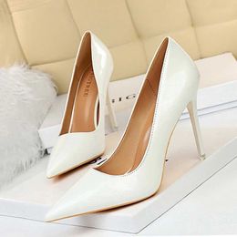 Dress Shoes BIGTREE Woman High Heels Classic Pumps 10.5CM Sexy Thin Heel Ladies Office Party Bridal Wedding Stiletto 34-43 H240527 RCMJ