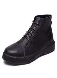 New Arrival Concise Mens Khaki Ankle Boots Lace Up Round Toe British Winter Warm Trending Business Leisure Shoes Black Plus Size 33716941