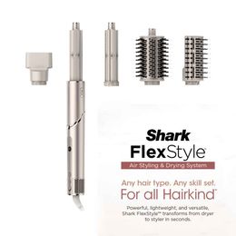 Shark HD430 Flexstyle Air Styling Torksystem, 5-i-1 Multifunktion Styler Automatisk hår Curler Hårvård Hushåll Intelligent High-Speed ​​hårtorkare
