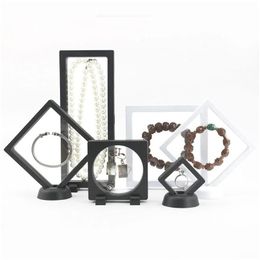 Jewelry Boxes Transparent Pe Film Display Stand Storage Collect Box Case For Bracelet Ring Earring Necklace Drop Delivery Packing Dhaza