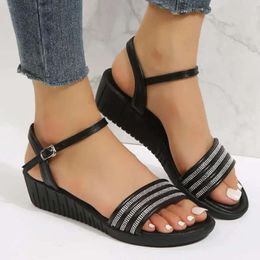 Plus Comfort Size Women Summer Sandals Soft Sole Flat Beach Shoes Casual Wedges Womens Closed Toe San d43 s