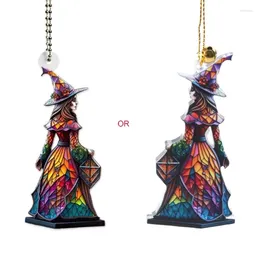 Decorative Figurines Car Rearview Mirror Pendant Halloween Witch Decoration For Party Hanging Accessories Gift