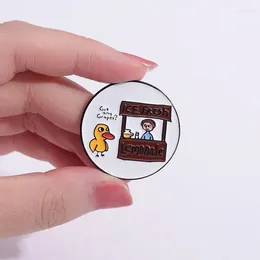 Brooches The Duck Waddle Enamel Pins Collect Funny Song Lapel Badges Cartoon Animal Childhood Jewellery Gift For Kids Friends