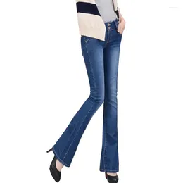 Women's Jeans Women Autumn High Quality 2024 Elegant Ladies Slim Trousers Solid Colour Stretch Waist Spring Female Pants F025