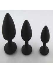 3pcslot Sexy Silicone Jeweled Anal Plug Set Adult Sex Toys For Women Man Gaybutt Plug Setanal Trainer Butt Plugs Sex Products Y5387467