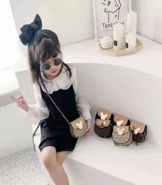 kids cute mini purses baby oneshoulder chain handbags children PU coin bags Christmas gifts 6 Colours Pocket Small Hasp Wallets5016205