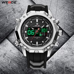 WEIDE Military Quartz Digital Auto Date Men Sport Watch Clock Silicone Strap Wristwatch Relogio Masculino Montres Hommes Relojes 264l