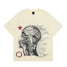 Klasyczna koszulka graficzna Designer Męskie T-shirt vintage T-shirty Hip Hop Letnia moda Tees Women Tops Bawełny tshirty z krótkim rękawem Ubrania