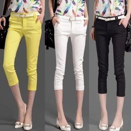 Women's Pants Casual Pencil Capris Women 2024 Korean Fashion Streetwear High Waist Female Short Trousers Woman Summer Breeches