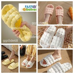 Slippers Home Shoes GAI Slide Bedroom Shower Rooms Warm Plush Living Rooms Soft Wears Cotton Slippers Ventilate Woman Men black green white