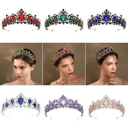 Designer design lyxig huvudbonad krona tre stycken set grand brud set bröllop tillbehör halsband örhängen krona smycken prinsessor hår tillbehör