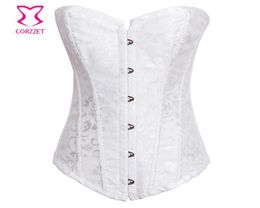 Gothic Wedding Corsets And Bustiers Bridal White Corset Top Sexi Lingerie Women Espartilhos E Corpetes Corselet Plus Size S2XL2670129