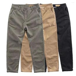 Men's Pants Cargo Dirt-resistant Button Zipper Closure Electric Welding Work Men Trousers Soft Clothes