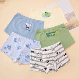 Panties Childrens underwear cotton boxer shorts for boys and teenagers boxer shorts 5-pack Y240528NQFR