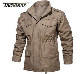 TACVASEN Army Field Jacket Men039s Military Cotton Hooded Coat Parka Green Tactical Uniform Windbreaker Hunting Clothes Overcoa1764665