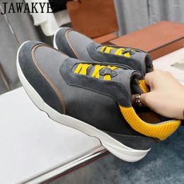 Casual Shoes Designer Brand Men's Fashion Color Flat Round Toe Lace Up Male Runner's 2024