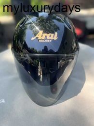 High quality professional motorcycle helmets Vintage Arai SZ/M /Gloss Black /Open Face Helmet /Size Small Reflective Decals with original box