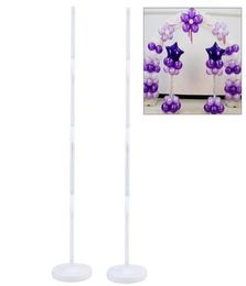 2pcs Balloon Column Stand Kits Arch Stand with Frame Base and Pole for Wedding Birthday Festival Party Decoration T2001042335127