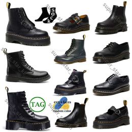 Designer Boots Dr Martenes Boot Ankle Mini Platform Doc Marteens Booties Yellow Low Top Leather Winter Snow Booties Smooth Oxford Bottom 436