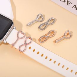 Smartwatch Bracelet Charms Decorative Ring For Apple Watch Band Silicone Sport Strap Jewellery Nails Charm Initials Letter Charms