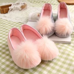 Slippers Women Autumn Home Warm Winter Super Soft Pink Cute Flat Heel Low Top Bag One Foot Pedal Lazy Moon Shoes