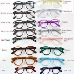 New top quality glasses 15color frame johnny depp glasses myopia eyeglasses lemtosh men women myopia Arrow Rivet S M L size with case 232b