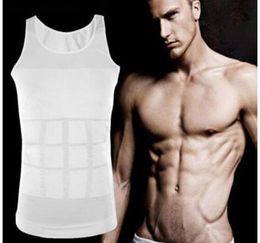 Men039s Slimming Body Shaper Belly Fatty Tank Tops Vest Shirt Corset Compression Bodybuilding Underwear5051464