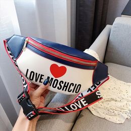 Leather Fanny Pack Women Large Capacity Waist Pack Fashion Letter Panelled Waist Bags Leather Belt Bag Multi function Chest Bag 191s