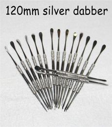 Top quality 120mm silver dabber tool for wax dry herb dab jar tools mat container vape7258663