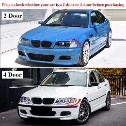 For BMW 3-Series E46 1998-2001 2/4 Doors Gloss Black Car Front Kidney Grill 318i 320i 325i 330i Racing Grille Accessories