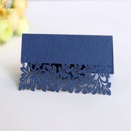 10-100PCS Hollow out Name Place Christmas Birthday Party Table Decoration Wedding Invite Cards Favor 5Z
