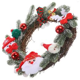 Decorative Flowers Hanging Wreath Christmas Decoration Xmas Garden Wall Ornament Front Door Layout Props