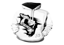 New Bugs Bunny Hoodies Mens Hooded Pullovers Printed Male Hoody 3D Printing Hooded Sweatshirts RJ01475604356